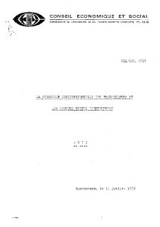 Cogestion institutionnelle des travailleurs et comités mixtes d'entreprise - 1972