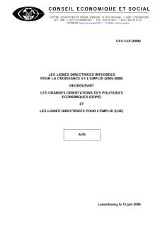 LDI (Lignes directrices intégrées) - 2006