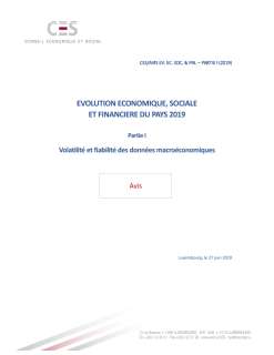 Evolution économique, sociale et financière du pays 2019 - Partie I : Volatilité et fiabilité des données macroéconomiques 