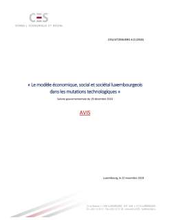 Le modèle économique, social et sociétal luxembourgeois dans les mutations technologiques