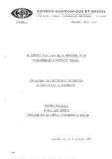 Réforme éventuelle de la structure et du financement de l'assurance pension (annexe) - 1977