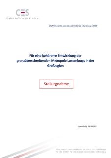Für eine kohärente Entwicklung der grenzüberschreitenden Metropole Luxemburgs in der Großregion