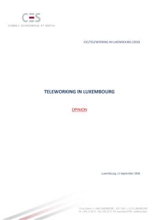 Teleworking in Luxembourg